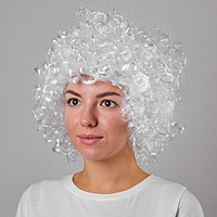 Карнавальный парик "Мелкие кудри", цвет белый, 120 г