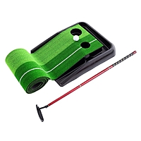 Набор для портативного гольфа: дорожка с 2 лунками, клюшка и 2 мячика, без упаковки