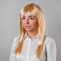 Карнавальный парик "Блондинка", прямые волосы с чёлкой, 120 г