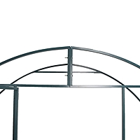 Каркас теплицы, 6 × 3 × 2 м, шаг 1 м, профиль 20 × 20 мм, толщина металла 1 мм, без поликарбоната, половинчатые арки