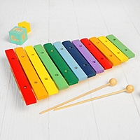 Игрушка музыкальная - ксилофон, 12 тонов + 2 палочки