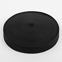 Лента эластичная 30мм 25±1м, цвет чёрный