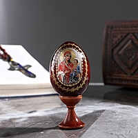 Сувенир Яйцо на подставке икона "Божья Матерь Иверская"