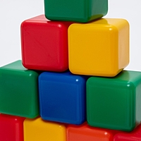 Набор цветных кубиков, 12 штук 4 х 4 см
