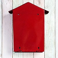 Ящик почтовый вертикальный, с замком, "Домик", вишнёвый