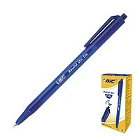 Ручка шариковая BIC Round Stic Clic, чернила синие, узел 1.0мм, одноразовая