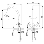 Смеситель для кухни Lemark Partner LM6544C хром