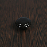 Ручка мебельная пластмассовая, d=35, черная