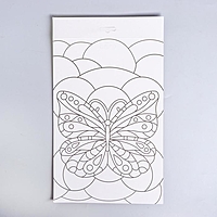 Аппликация пайетками "Бабочка" с клеевым слоем + 6 цветов пайеток