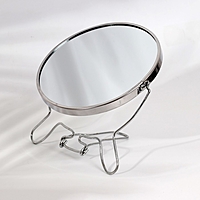 Зеркало складное-подвесное, круглое, d=14,5см, двустороннее, с увеличением, цвет серебристый