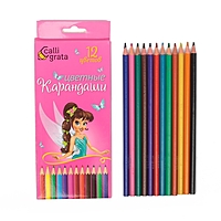 Карандаши 12 цветов Calligrata Принцесса