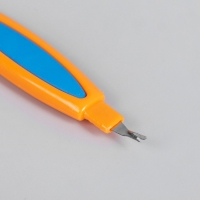 Пилка-триммер металлическая для ногтей, прорезиненная ручка, 16см, цвет МИКС