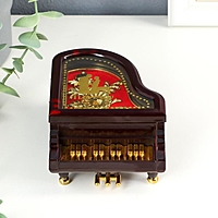 Шкатулка музыкальная "Рояль с золотистыми клавишами"
