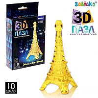 Пазл 3D Эйфелева башня кристаллический 10 деталей цвета микс