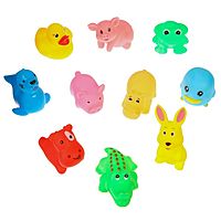 Набор игрушек для игры в ванне «Малыши», с пищалкой, 10 шт, виды МИКС