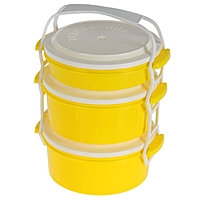 Набор пищевых контейнеров, круглых "Трапезница" 3 шт: 0,6 л, 2 шт - 1 л, цвет МИКС