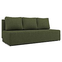 Диван «Алиса 2», бельевой ящик, механизм еврокнижка, ткань рогожка, цвет савана грин