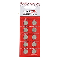 Батарейка Алкалиновая  Luazon, AG13, LR44, блистер, 10 шт,