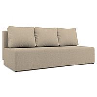 Диван «Алиса 2», бельевой ящик, механизм еврокнижка, ткань рогожка, цвет савана камель