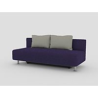 Диван "Оленька", бельевой ящик, еврокнижка, ткань Арбен, цвет Савана виолет/Савана милк