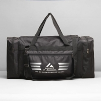 Сумка спортивная на молнии, 1 отдел, 3 наружных кармана, чёрная