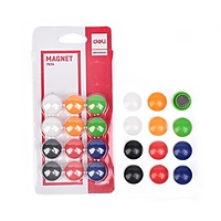 Магниты для досок 20 мм 12 штук Deli в блистере 6 цветов МИКС DELI