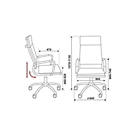 Кресло руководителя CH-993/blue синий, искусственная кожа