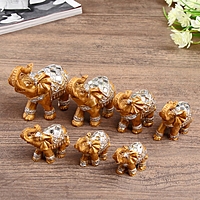 Сувенир "Семейство слонов" набор 7 шт.