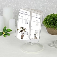 Зеркало на гибкой ножке, прямоугольное, цвет белый