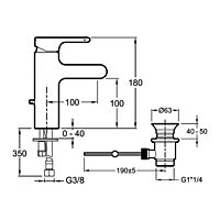 Смеситель для раковины Jacob Delafon Singulier E10860-CP