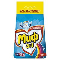 Стиральный порошок Миф 3 в 1 "Cвежий цвет", автомат, 6 кг