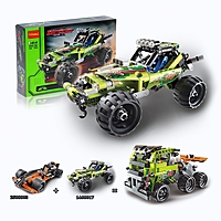 Конструктор с инерционным механизмом "Джип-Ралли", 148 деталей