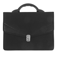 Портфель деловой ткань 350*260*10 мм Канцбург 1С112 "Ладога" 2 отделения, черный