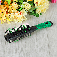 Расчёска массажная, вентилируемая, двухсторонняя, прямоугольная, цвета МИКС