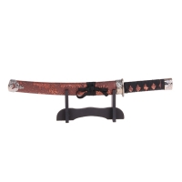 Сувенирное оружие «Катана на подставке», цветочный узор на ножнах, 47 см