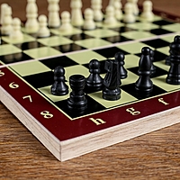 Игра настольная 3 в 1: нарды, шахматы, шашки, в плёнке, чёрно-белая доска 20 × 20 см