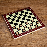Игра настольная 3 в 1: нарды, шахматы, шашки, в плёнке, чёрно-белая доска 20 × 20 см