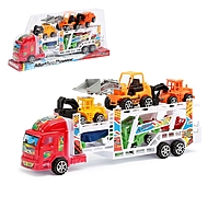 Грузовик инерционный "Автовоз", с 6 машинами, цвета МИКС