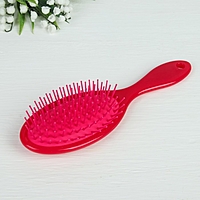 Расчёска массажная, овальная, цвета МИКС