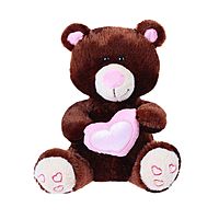 Мягкая игрушка Мишка Влюбленный коричневый 22 см