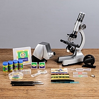 Микроскоп в чемодане х1200, с подсветкой, в наборе, 65х34х10см