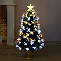 Ёлка фиброоптическая, 90 см, пучок перелив, d нижнего яруса 50 см, 80 веток