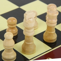 Игра настольная 3 в 1: нарды, шахматы, шашки, поле 28 × 28 см, в плёнке