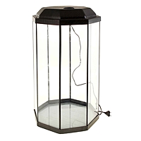 Аквариум восьмигранный с крышкой, 50 литров, 33 х 33 х 60/67 см, венге