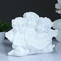 Статуэтка "Три ангела" белый 16×28×22 см