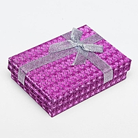 Коробка подарочная "Россыпь блёсток", цвет малиновый, 11 х 8 х 3 см