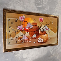 Часы-картина настенные "Закат в пустыне", 50х100 см  микс