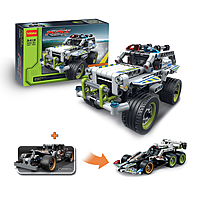 Конструктор с инерционным механизмом "Полицейский джип", 185 деталей