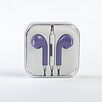 Наушники LuazON, вкладыши, с гарнитурой, пластиковые, фиолетовые