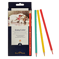 Карандаши 12 цветов BrunoVisconti Easycolor трехгранные особо мягкие